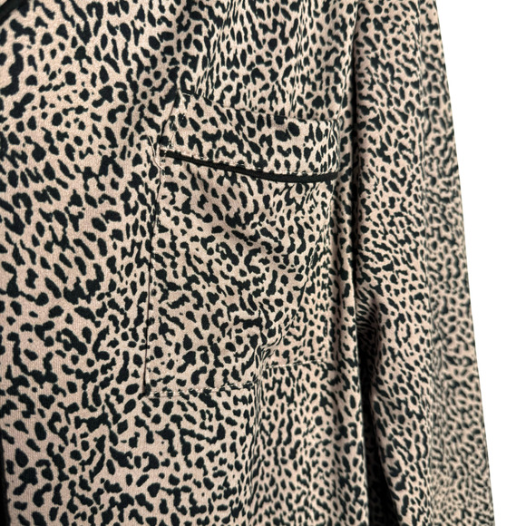 Alfani Intimates Leopard Long Sleeve Button Down Pajama Top & Bottoms Set XL Pjs - Picture 5 of 16